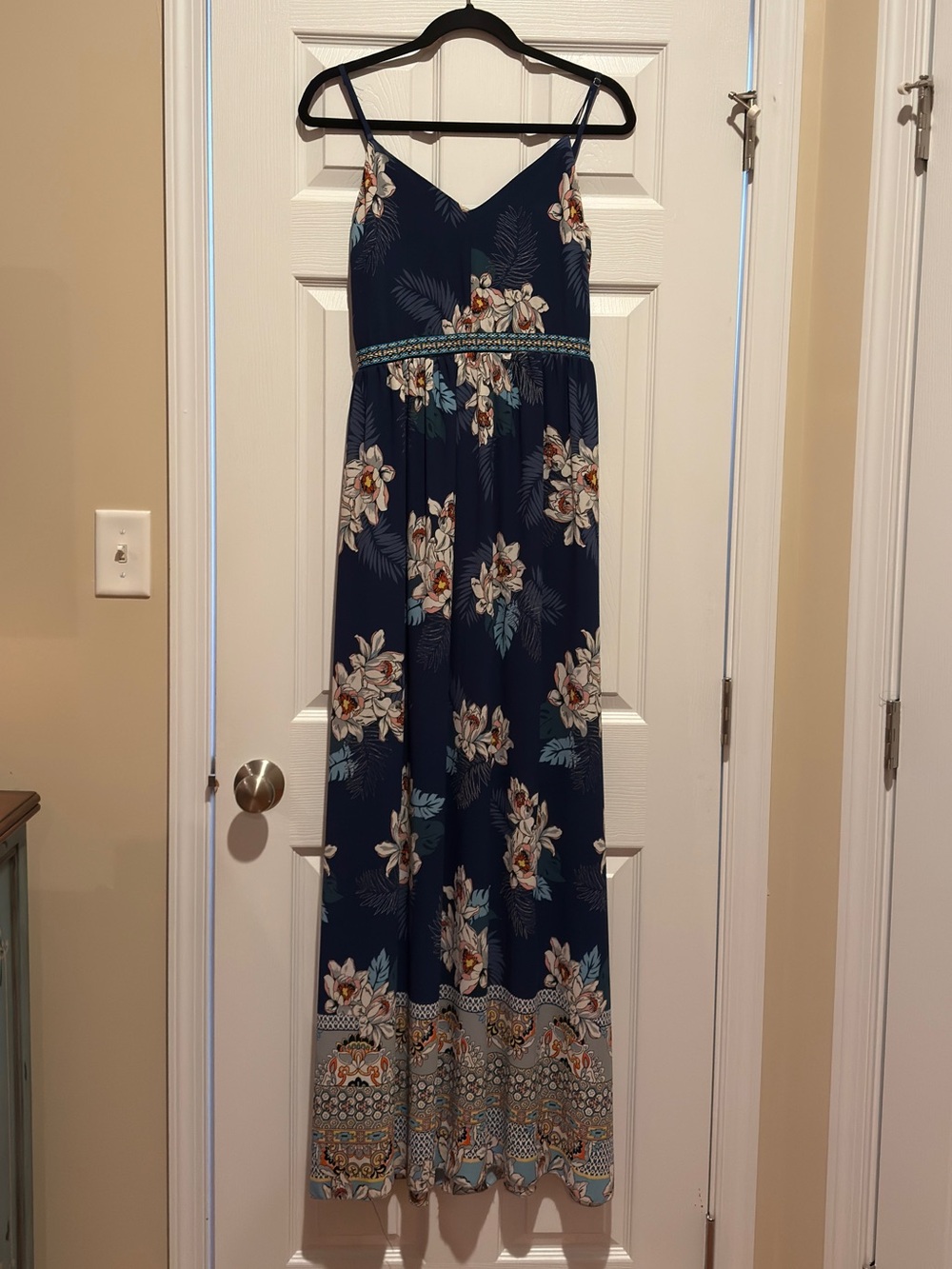 Soieblu Navy Floral Maxi Dress